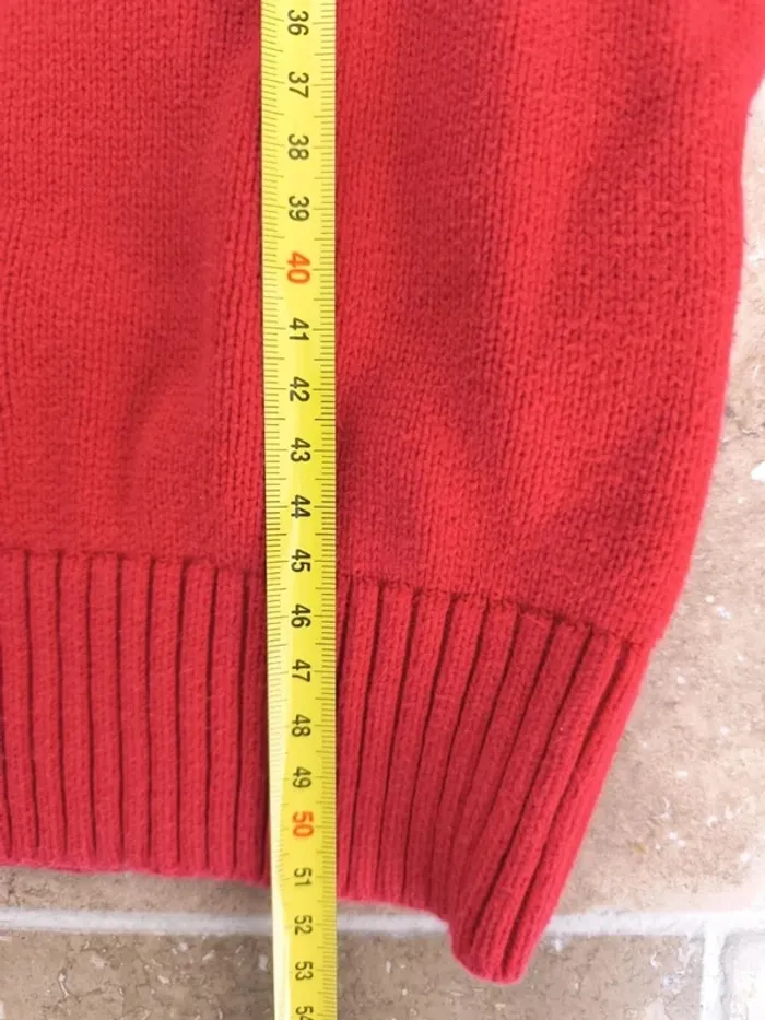 Pull Tommy Hilfiger 1/4 zippé excellent état rouge bleu marine M 8/10ans garçon ou fille - photo numéro 12