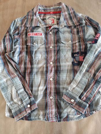 Chemise manches longues à carreaux