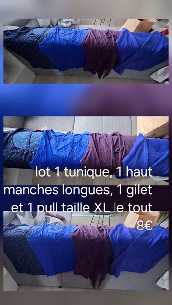 Lot hauts femme XL