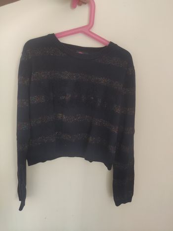Bilook Pull bleu paillettes yeaah 12 ans