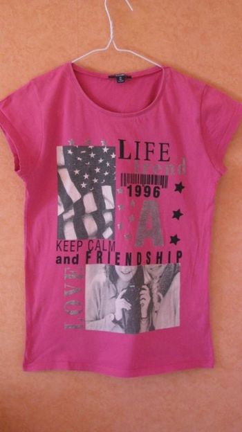 tee shirt rose 14 ans