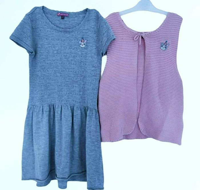 10 ans fille ensemble Sergent major robe et gilet sans manche