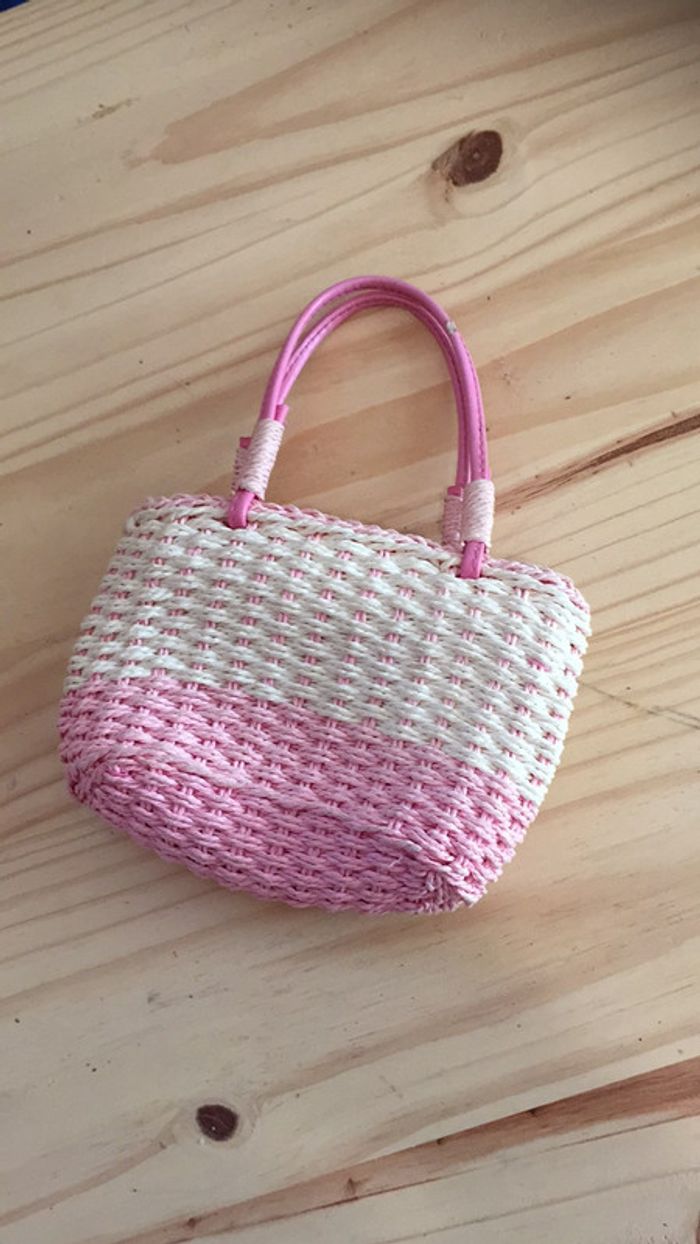 Petit sac poupée - rose et blanc - photo numéro 3