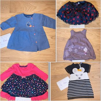 Lot robes et jupe 6 mois
