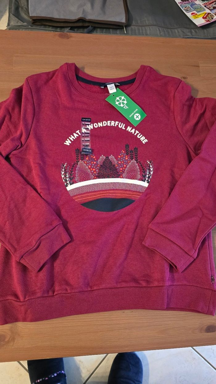 Neuf (non porté) 🏷🩷😍🥰 superbe sweat molleton 10 ans fille 🩷🩷🩷🩷 - photo numéro 3