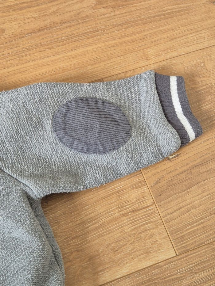 Gilet Obaibi 9 mois 71 cm gris motif renard - photo numéro 8
