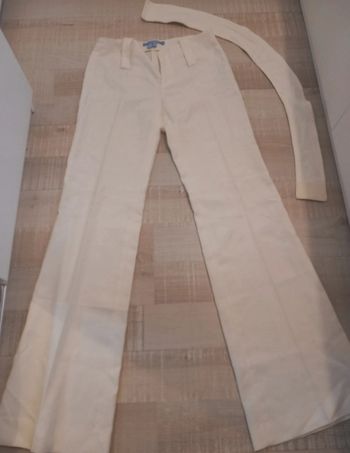 Pantalon large avec ceinture zara basic