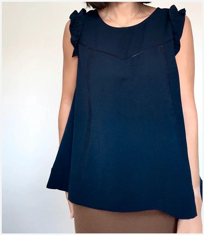 Blouse bleue marine taille L - Grace & Mila - parfait état