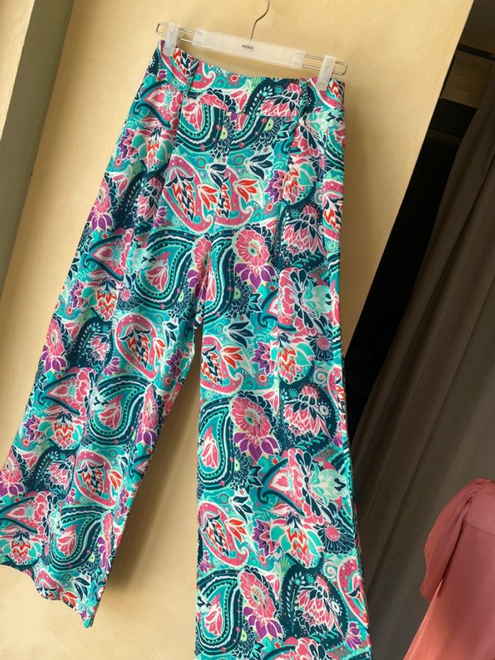 Pantalon jambes larges à motifs Banditas S
