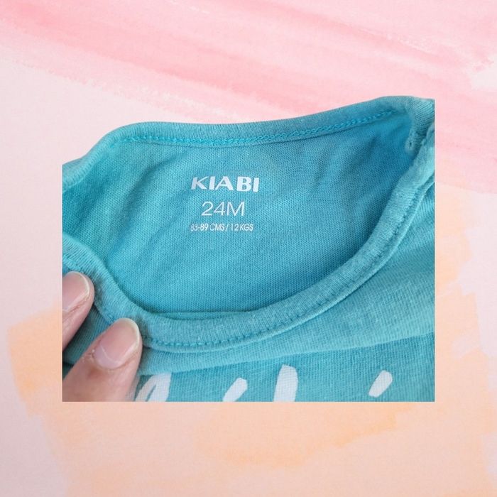 T-shirt bébé KIABI turquoise "Bébé Parfait" – 24 mois - photo numéro 3