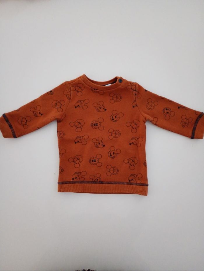 Pull bébé  Mickey orchestra 3 mois