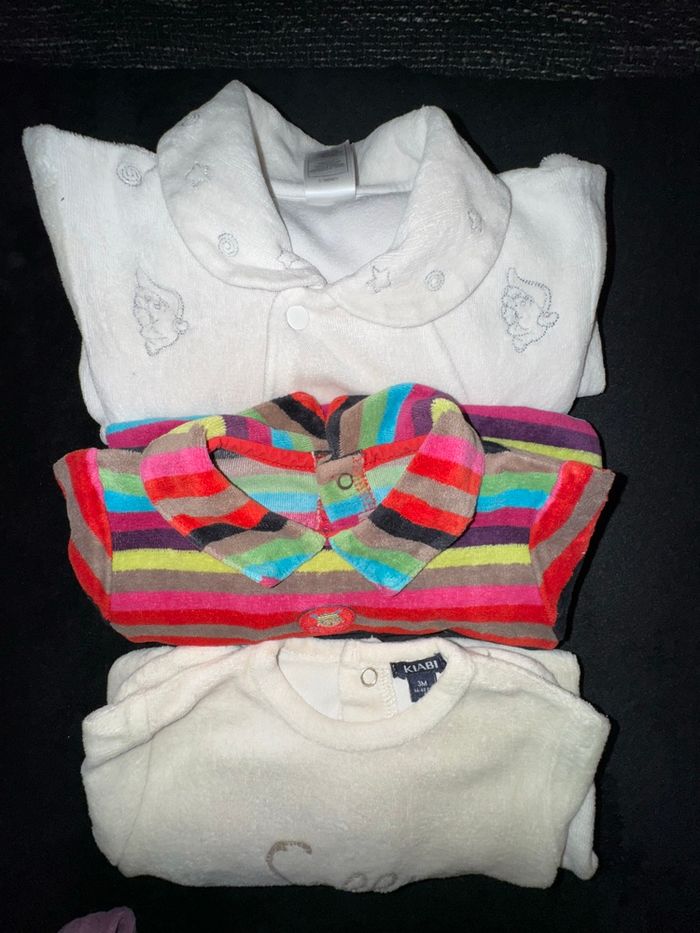 Lot de 6 pyjamas grenouillères et 9 Bodies Manches longues T3/6mois - photo numéro 3