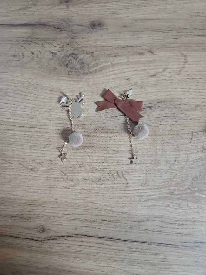 Boucles d'oreilles pendante Noël neuve fantaisie