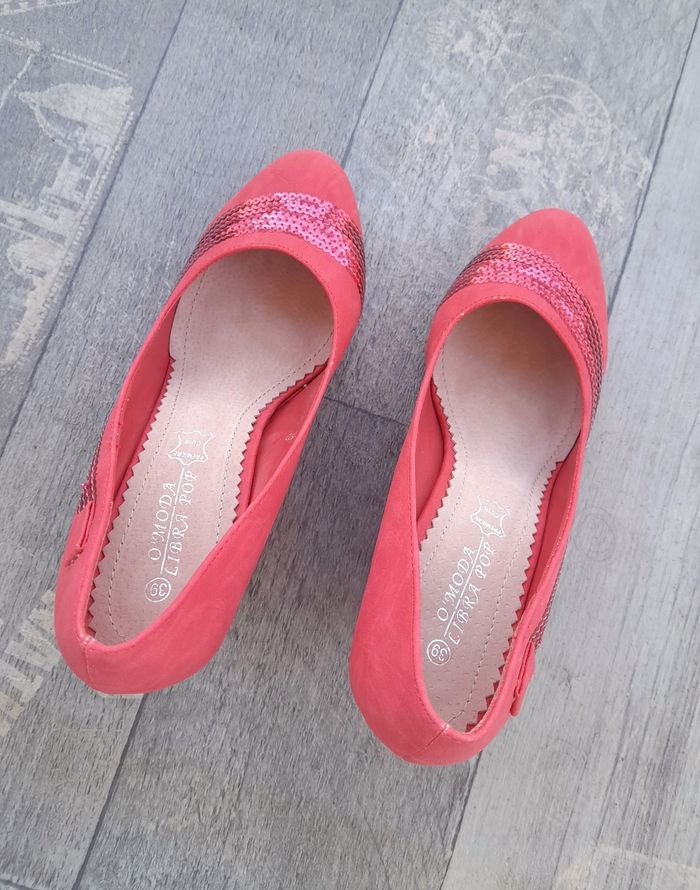 Escarpins à talon compensée et à sequins - O'Moda Libra Pop - photo numéro 8