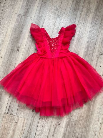 Robe créateur tulle  tape à l’œil 4 ans rouge