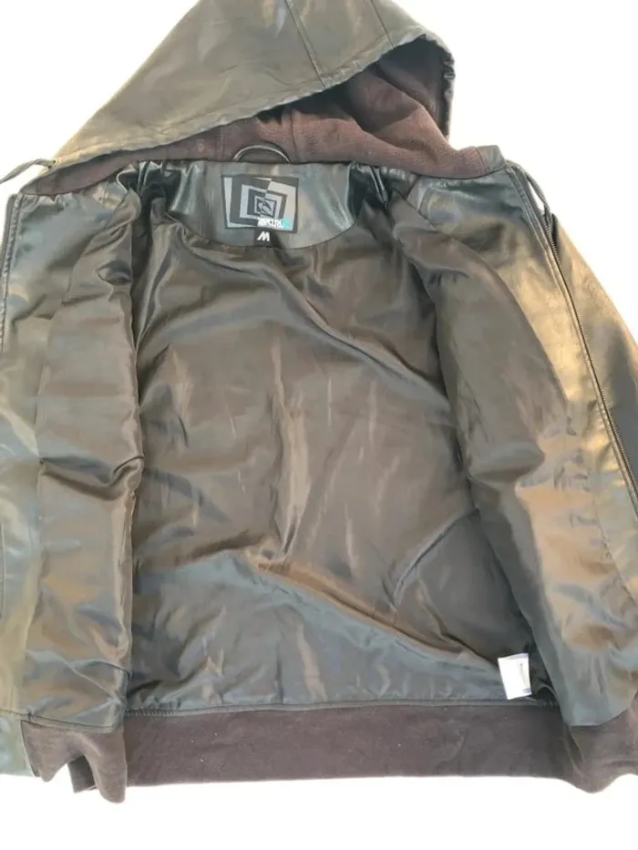 Rip Curl Perfecto jacket fake leather black Mens M - photo numéro 10