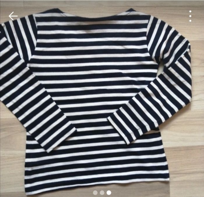 Sweat rayé bleu marine - photo numéro 3