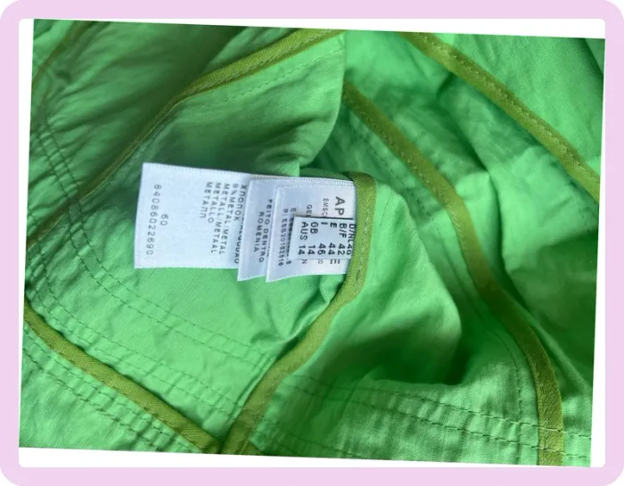 🍃 Veste légère Apanage – Taille 42/44 – Verte, épaules légèrement rembourrées 🍃 - photo numéro 5