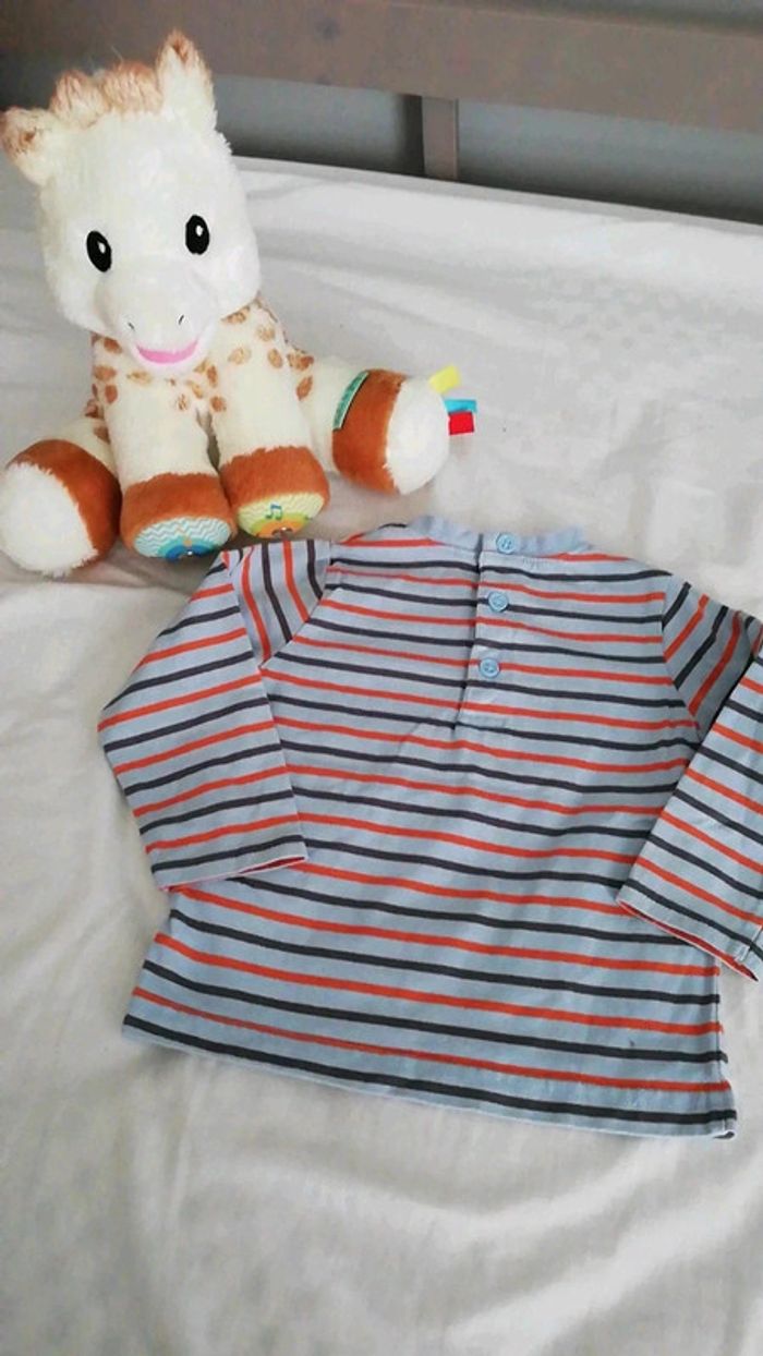 T shirt manche longue 18 mois rayé - photo numéro 3