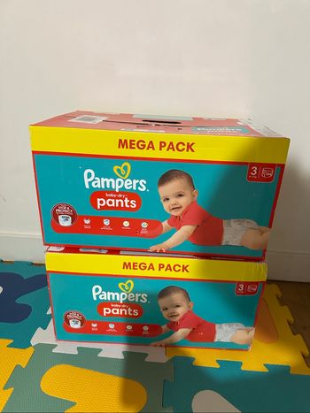 Lot de 2 paquets Pampers Baby-Dry Pants Taille 3 – 208 couches neuves