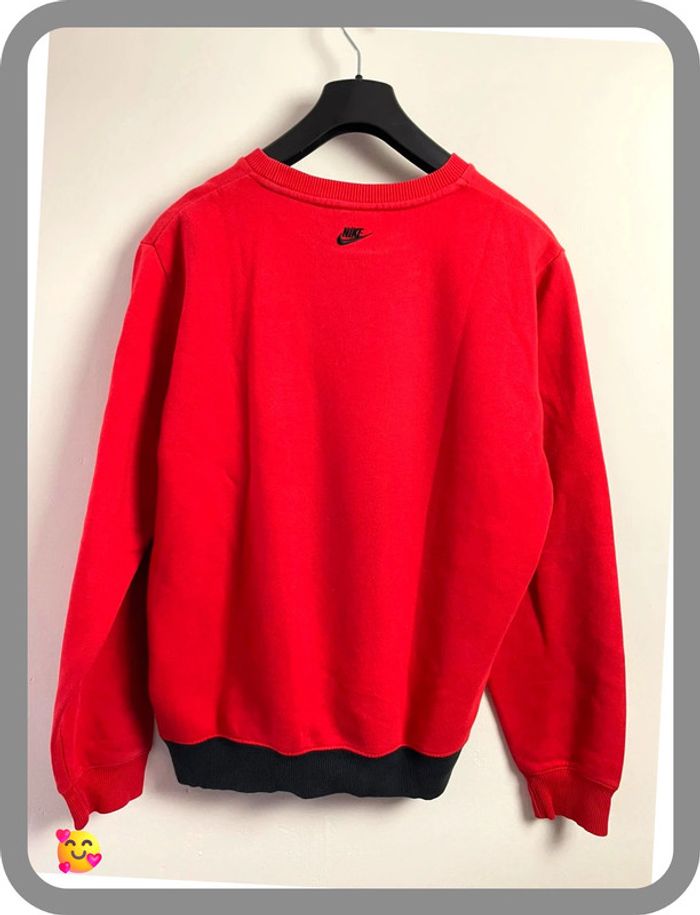 👕 Sweat-shirt Nike homme – Taille S – Rouge et noir, logo brodé - photo numéro 3