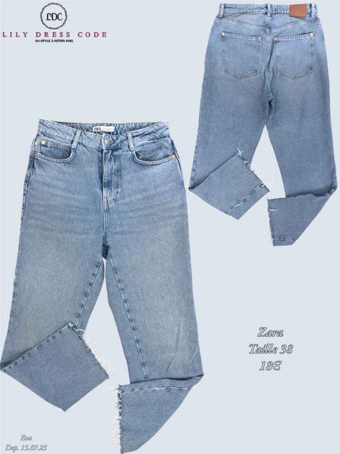 🩵 Jean droit effiloché – Zara – Taille 38 NEW 🩵