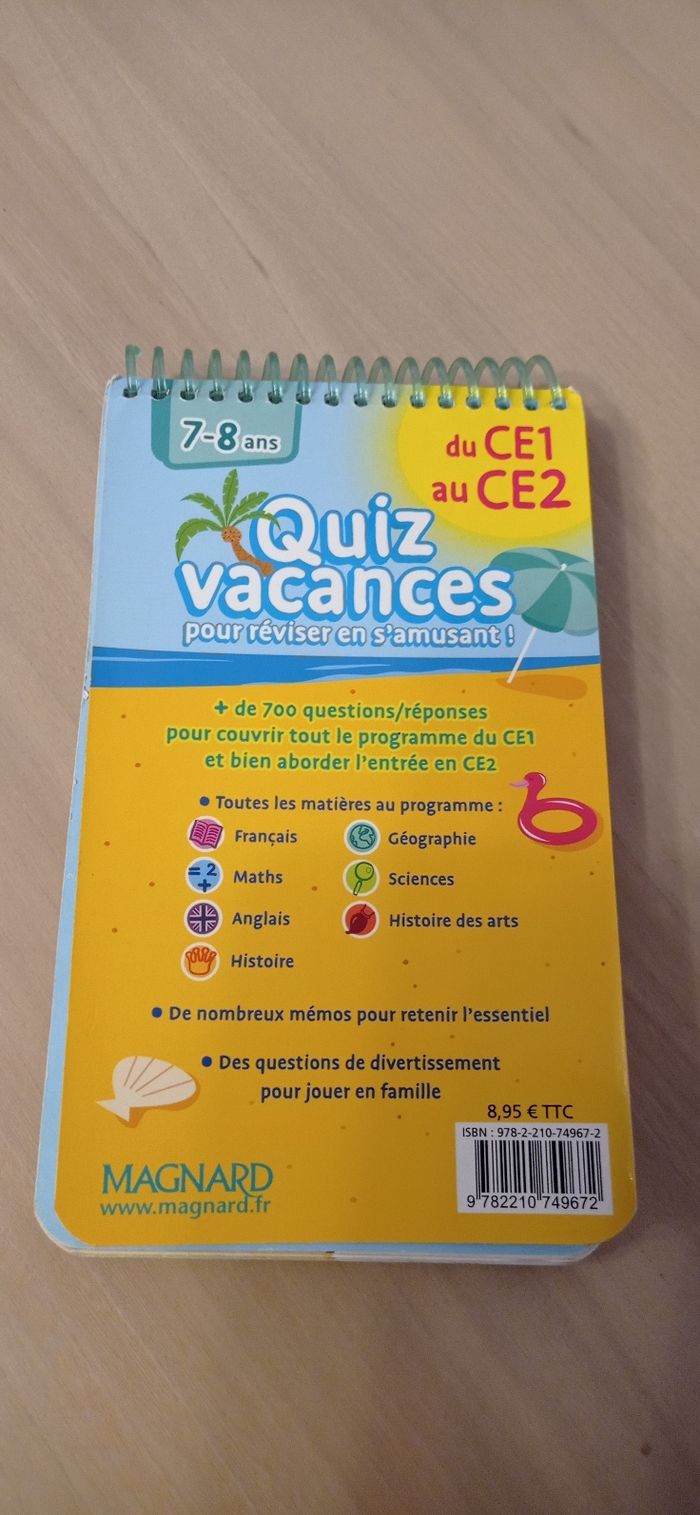 Cahier quiz CE1 CE2 - photo numéro 2