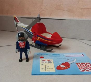 Hélicoptère des pompiers playmobil