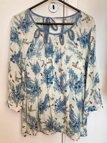 Magnifique blouse imprimé japonisant || taille L || viscose