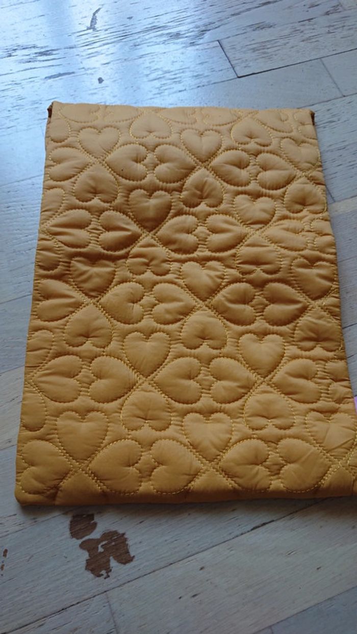 Pochette ordinateur jaune moutarde - photo numéro 2