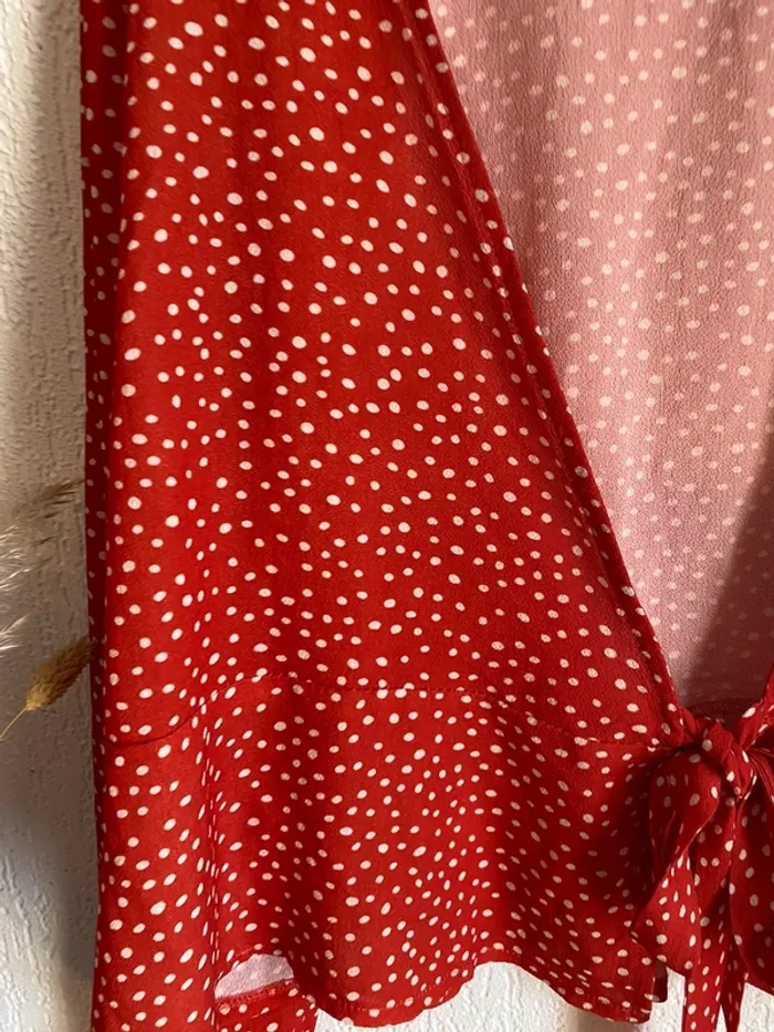 Top femme rouge à poids blanc eldys taille xxl 44 - photo numéro 2
