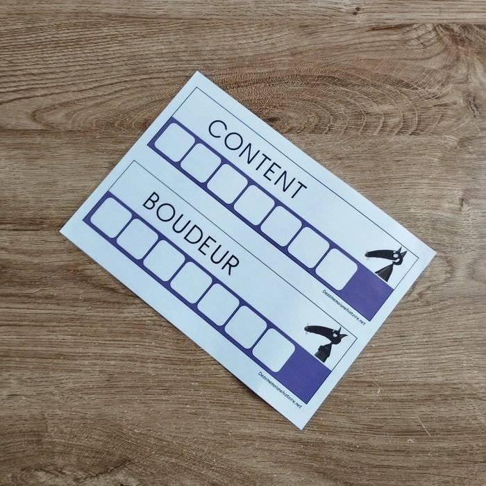 ⭐ Lot de 7 feuilles plastifier Le loup qui humeur #emyfleury_cartes - photo numéro 5