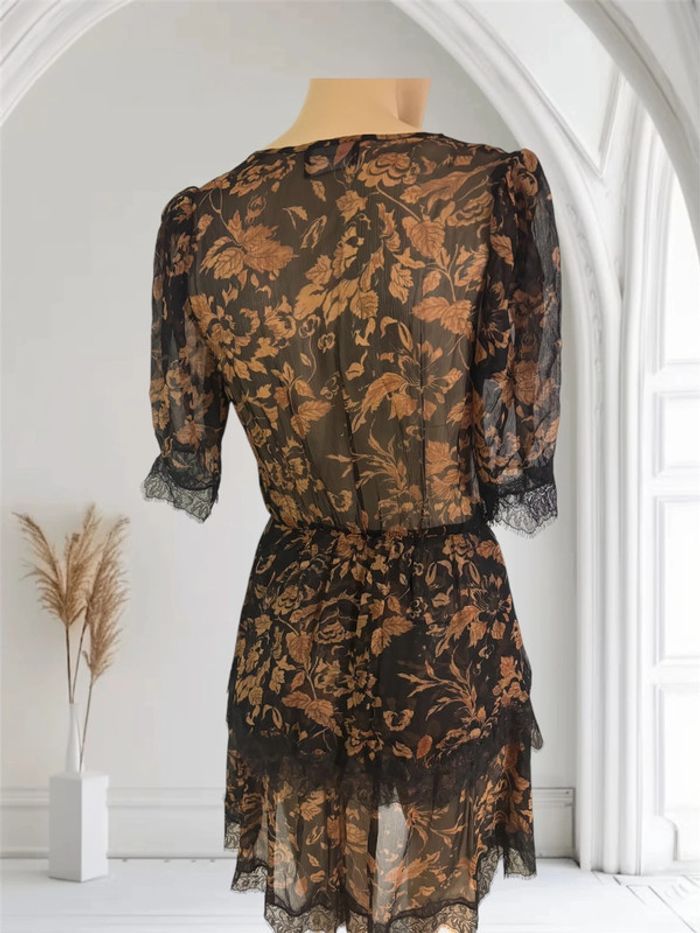 Robe d’été neuve The Kooples noire et marron - Taille 1 - photo numéro 4