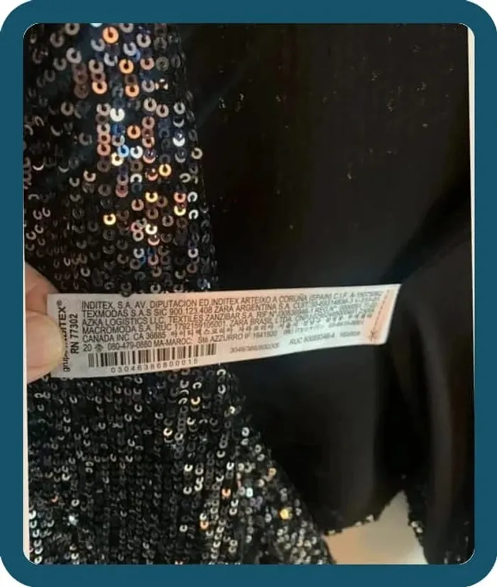 Blouse sequins cache-coeur Zara T/34 - photo numéro 11