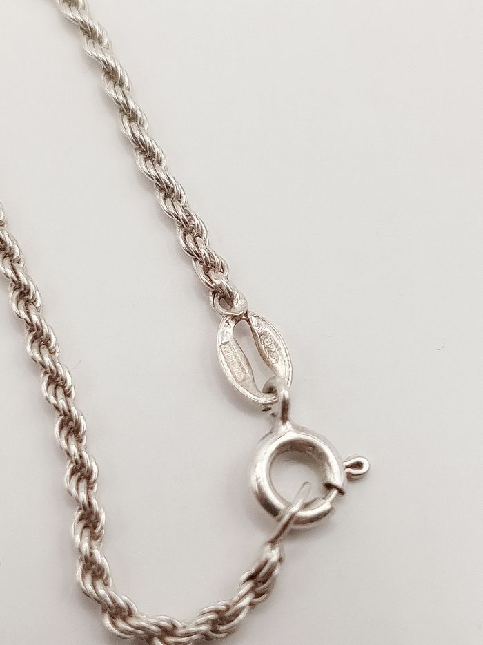 Collana vintage argento 925 ciondolo immagine religiosa madonna anni '70 argento 800 - photo numéro 6