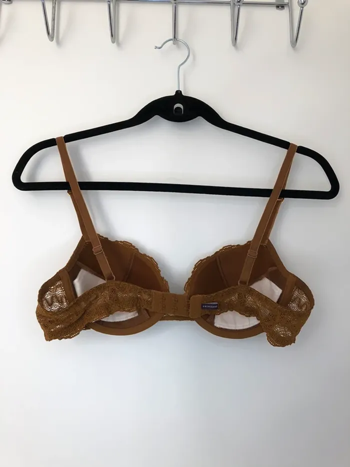 Soutien-gorge ocre fin et dentelle 90B Princesse TamTam - photo numéro 5