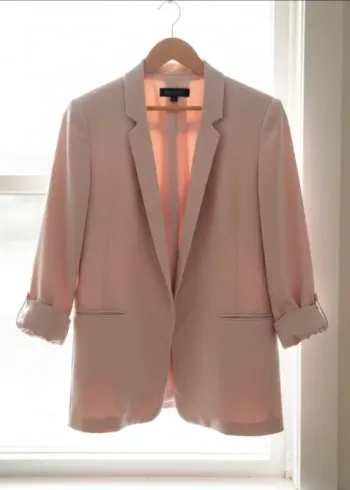 Blazer Fluide Zara Basic - Rose Poudré