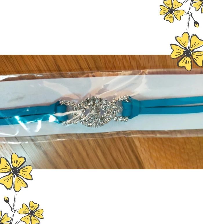 Bracelet simili cuir turquoise avec œil en strass – Neuf & scintillant - photo numéro 3