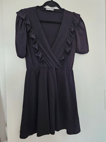 Robe décolleté à volants Mango