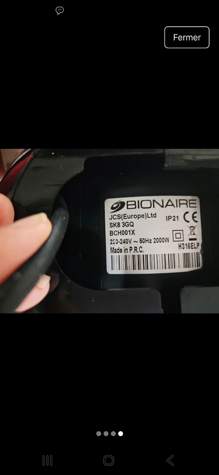 Chauffage d'appoint soufflant Bionaire - photo numéro 4