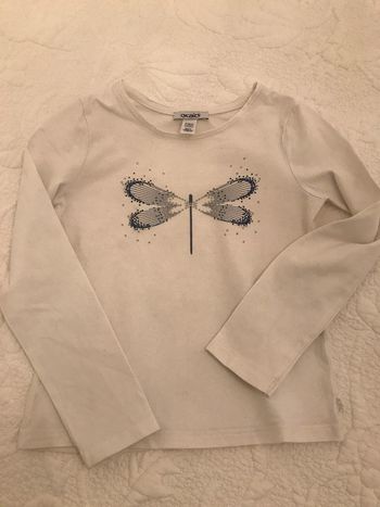 T-shirt Blanc et motif bleu 5 Ans