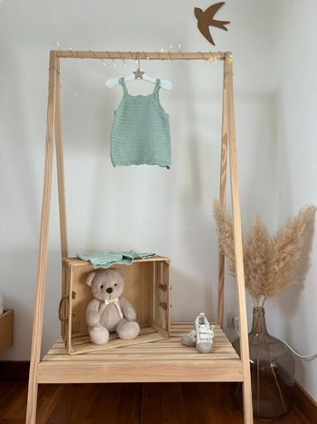 Ensemble haut et short vert tricot taille 24 mois tape à l’œil