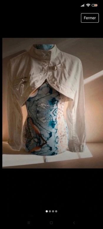 Blazer Boléro en jean blanc t 40