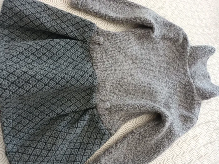 Robe en laine 5 ans gris et noir - photo numéro 4