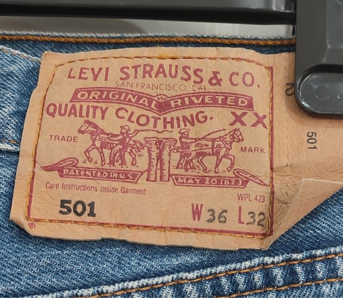 Jean Levi's 501 Vintage en Denim Bleu W36 L32 - photo numéro 6