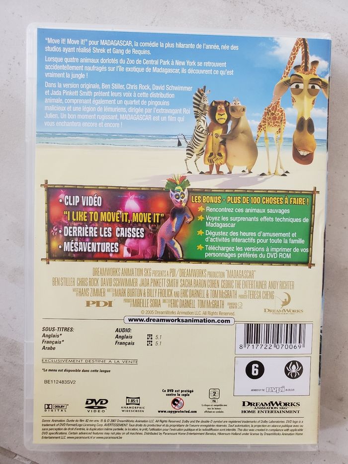 DVD Madagascar 1 Dreamworks - photo numéro 3