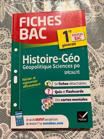 Fiches bac 1ere Histoire géo Géopolitique sciences po Spécialités