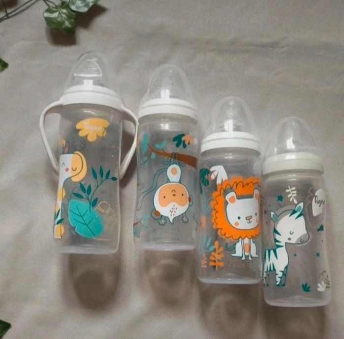 Lot de 4 biberons tigex tétine plat neuf 🍃 tigex - photo numéro 3