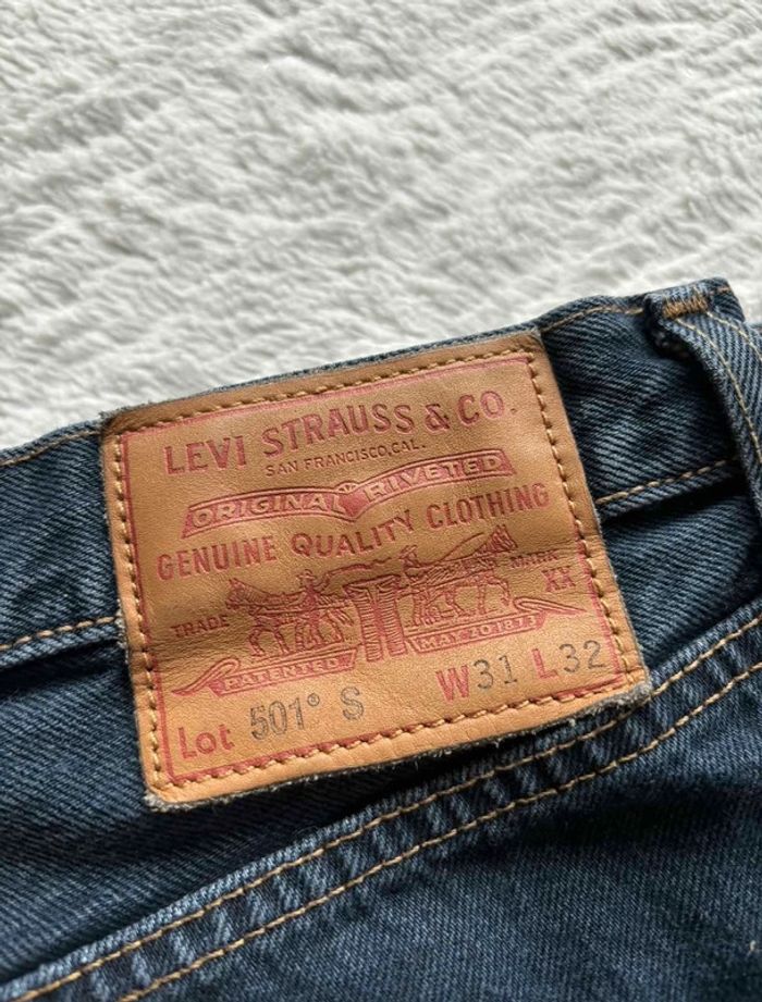 Jean levi’s lot 501 S bleu foncé homme coupe slim taille W28 38 M L32 - photo numéro 2
