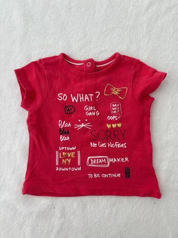 Tee shirt imprimé phrases 3 mois